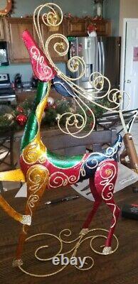 2 Multi Colored Metal Wire Withglitter Reindeer from Pier 1 Imports. 24 and 16