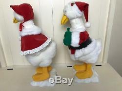 2 PC Vintage Telco Motion-ette Christmas Goose Duck Santa Claus 24 Animated