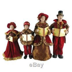 20 in. To 27 in. Victorian Carolers (4-Set) with Songbooks