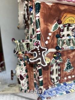2002 Blue Sky Clayworks by Heather Goldminc 15 Musical Gingerbread Palace w Coa