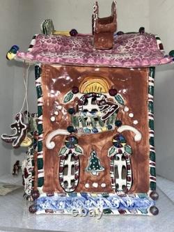 2002 Blue Sky Clayworks by Heather Goldminc 15 Musical Gingerbread Palace w Coa