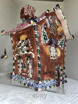 2002 Blue Sky Clayworks by Heather Goldminc 15 Musical Gingerbread Palace w Coa