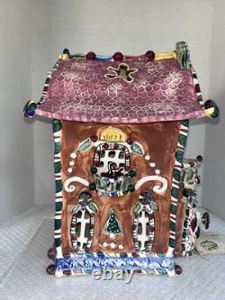 2002 Blue Sky Clayworks by Heather Goldminc 15 Musical Gingerbread Palace w Coa