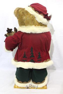 2003 Grandeur Noel Christmas Collector's 31 WOODLAND SCULPTURED BEAR withBox