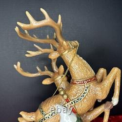 2003 Grandeur Noel Collector's Edition Santa Sleigh and Reindeer Set