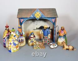 2003 Jim Shore Large Nativity 10 pieces Christmas Excellent Used Cond