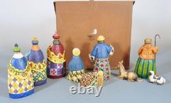 2003 Jim Shore Large Nativity 10 pieces Christmas Excellent Used Cond