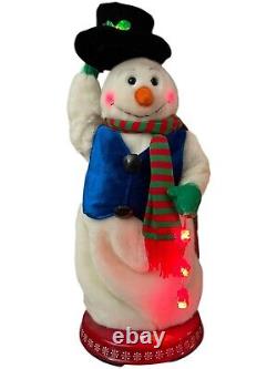 2004 Gemmy Snowflake Spinning Snowman'Snow Miser' WORKS! With Box