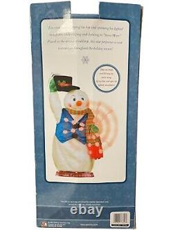 2004 Gemmy Snowflake Spinning Snowman'Snow Miser' WORKS! With Box