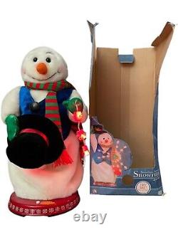 2004 Gemmy Snowflake Spinning Snowman'Snow Miser' WORKS! With Box