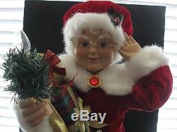 2005 CHRISTMAS 28 MUSICAL MOTIONETTE ANIMATED/LIGHTED MRS CLAUS withADAPTOR
