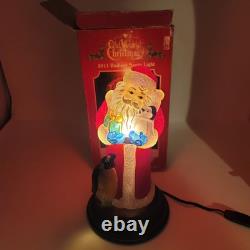2013 Old World Christmas'Penguin Pals' Glass Santa Light Works withBox Merck