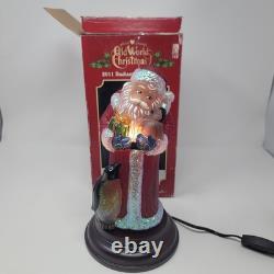 2013 Old World Christmas'Penguin Pals' Glass Santa Light Works withBox Merck