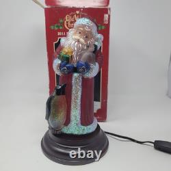 2013 Old World Christmas'Penguin Pals' Glass Santa Light Works withBox Merck