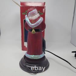 2013 Old World Christmas'Penguin Pals' Glass Santa Light Works withBox Merck