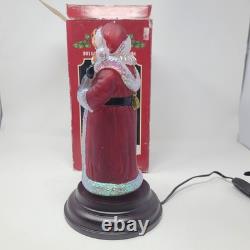 2013 Old World Christmas'Penguin Pals' Glass Santa Light Works withBox Merck
