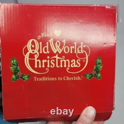 2013 Old World Christmas'Penguin Pals' Glass Santa Light Works withBox Merck