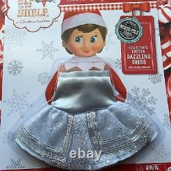 2015 SILVER SPARKLE DAZZLING DRESS Elf on the Shelf Claus Couture Girl Clothes