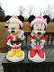 2019 Gemmy Lighted Christmas Blowmold Disney Mickey And Minnie Nos