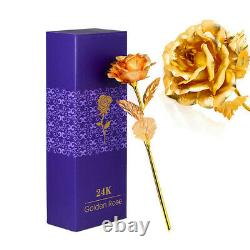 20x 24k Gold Plated Golden Rose Flowers Anniversary Valentine's Day Gifts