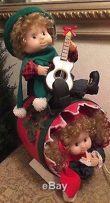 21 Santas Best Undercover Kid Motionette Barrel Christmas Display Figure Doll