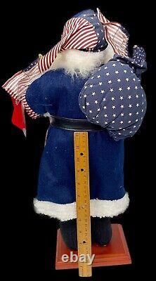 22 Patriotic Santa Claus Christmas Figurine Celebrate USA Home for Holidays