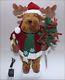25 Electric Oscillating Animated Christmas Moose With Lighted Candle Santa Top