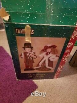 27 Inch Animated Boy And Girl Vintage Christmas with extra lights