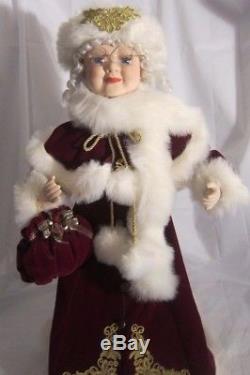 27 Porcelain Mrs. Claus SANTA'S BEST Animated Doll/Figure Decoration Holiday