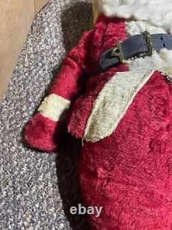 28 Tall Vintage Mask Face Santa Claus Stuffed Body Christmas Doll Store Display