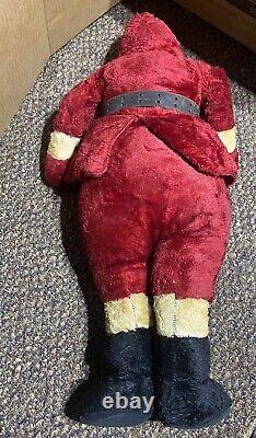 28 Tall Vintage Mask Face Santa Claus Stuffed Body Christmas Doll Store Display