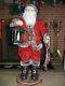3 Foot Animated Elf Santa Christmas Display Figure With Lighted Lantern