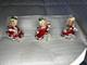 3-rare Vintage Lefton Christmas Bells Girls Candy Cane, Caroler Choir & Book