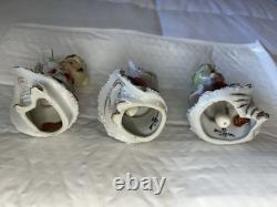 3-RARE Vintage Lefton Christmas Bells Girls Candy Cane, Caroler Choir & book
