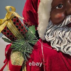 34 African American Black Santa Claus Signature Collection Red White Christmas