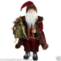 3500755 RAZ 24 Victorian Santa Claus Father Christmas Decoration Red Brown Gold