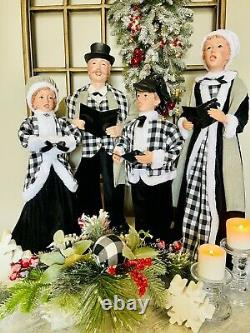 36 Check Carolers Family Set of 4