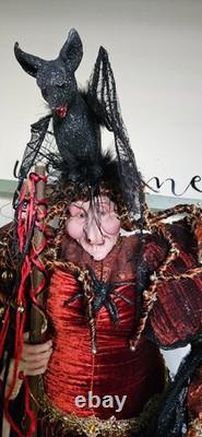36 inch mark roberts halloween witch. Stirring her pot! Perect condition