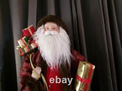 36 inches tall vintage old world santa pre own looks great for old man