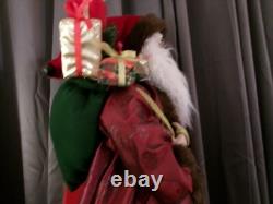 36 inches tall vintage old world santa pre own looks great for old man