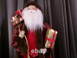 36 inches tall vintage old world santa pre own looks great for old man