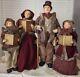 4 Christmas Carolers Figurines With Real Clothing Resin. The Tallest 30 Rare