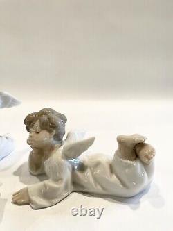 4 Pc Vintage Lladro Porcelain Nativity Angels and Baby Jesus