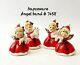 4 Vintage Napcoware Christmas Angel Band Figurines #7258