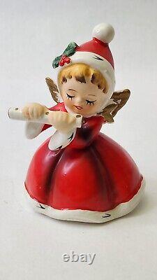 4 Vintage Napcoware CHRISTMAS ANGEL BAND Figurines #7258