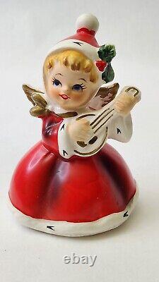 4 Vintage Napcoware CHRISTMAS ANGEL BAND Figurines #7258