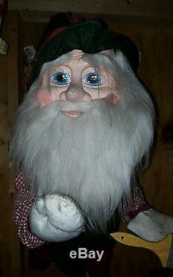 4 life size animated elves Painter Rocking Chair woodworker
