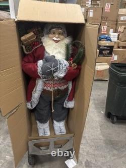 48 Inch Tall Standing Grand Santa Claus Christmas Figurine Figure Decoration