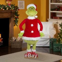 5 Ft Animated GRINCH Christmas Prop SPEAKS GRINCH PHRASES