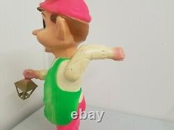 50s-60s Vintage 22 Union Blow Mold Hard Plastic Jointed CHRISTMAS ELF Light